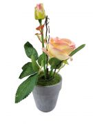 Sztuczne Róże w doniczce 24 cm